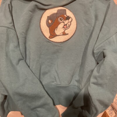 Buc-ees Cozy Teal Cropped Sweatshirt