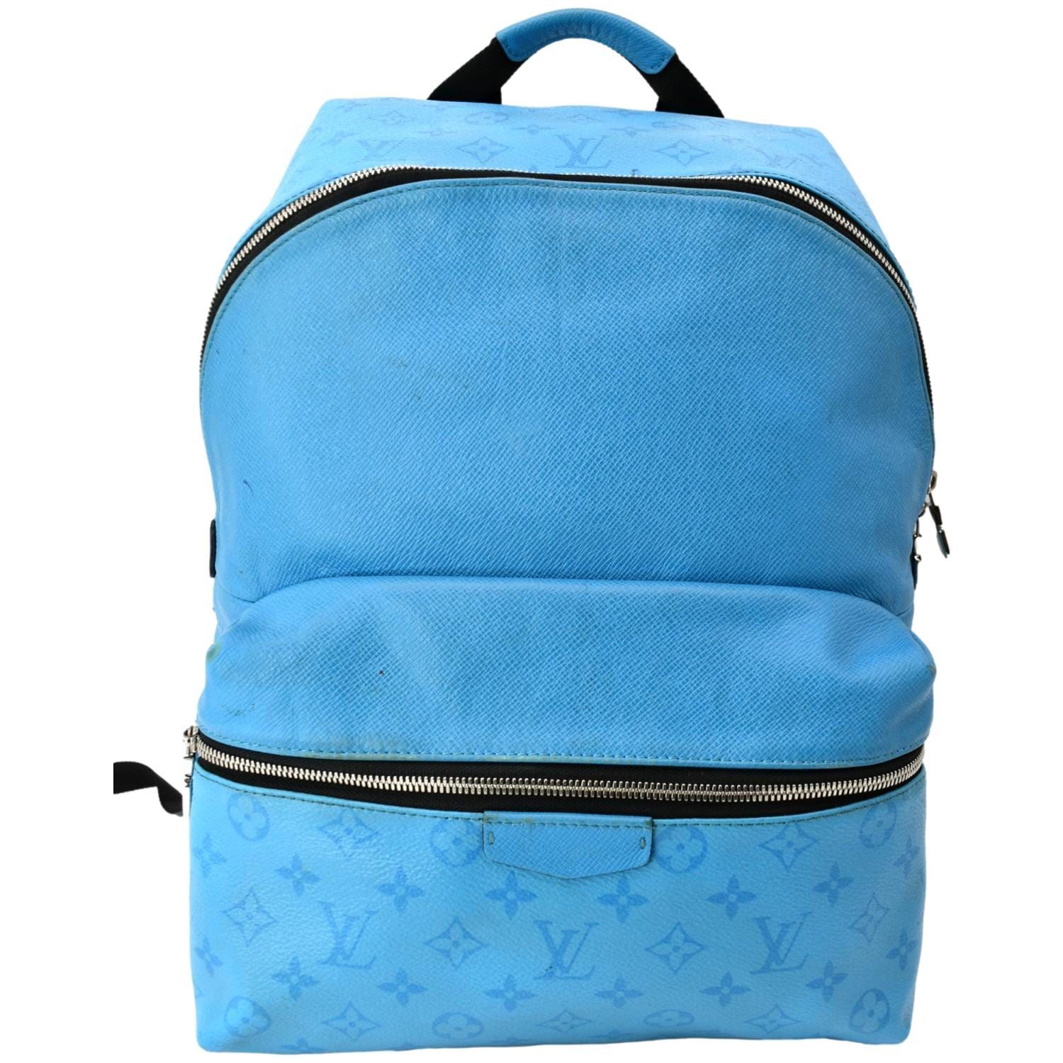 LOUIS VUITTON Discovery Monogram Leather Backpack Blue Gem