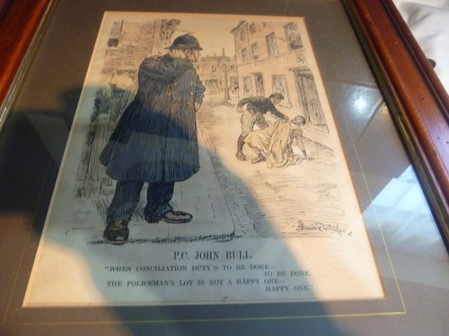 VINTAGE JOHN BULL WWII BERNARD PARTRIDGE PUNCH FRAMED FRAMED PRINT 46X39CM - Picture 4 of 6