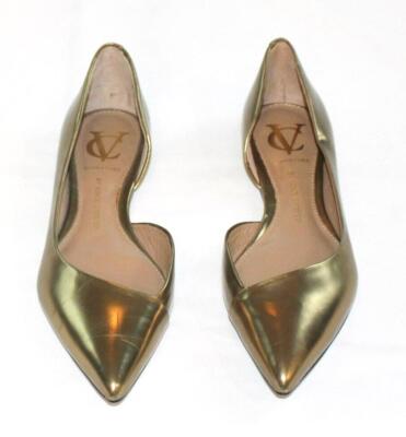 $235 New VINCE CAMUTO Slip-On Flats D'Orsay Women's US 6.5 Luce Doriana GOLD