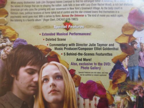 Across The Universe DVD 2007 2 Disc Widescreen Region 1 The Beatles Musical - Picture 3 of 9