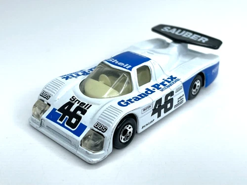 Vintage  Matchbox Sauber Group C Racer Blue #46 Grand Prix Race Car Shell