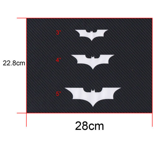 3Pcs/Set 3D Batman Carbon Fiber Stickers Brake Tail Light Decals Car Accessories - Foto 2 di 12