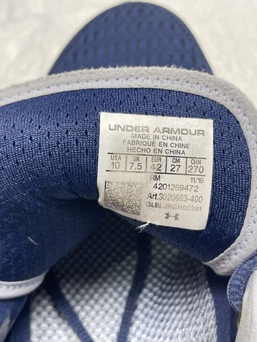 Under Armour Speedform Gemini 3 Blue Men Running Shoe Size 10 - Picture 7 of 14