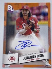 Jonathan India 2024 Topps Big League Baseball #BEO-JI Electric Orange Autograph