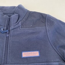 Girls Vineyard Vines Martha's Vineyard 1/4 Zip Pullover Sweater Blue Sz M 12-14