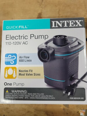 Intex Quick Fill Electric Pump 110-120V AC Inflates & Deflates