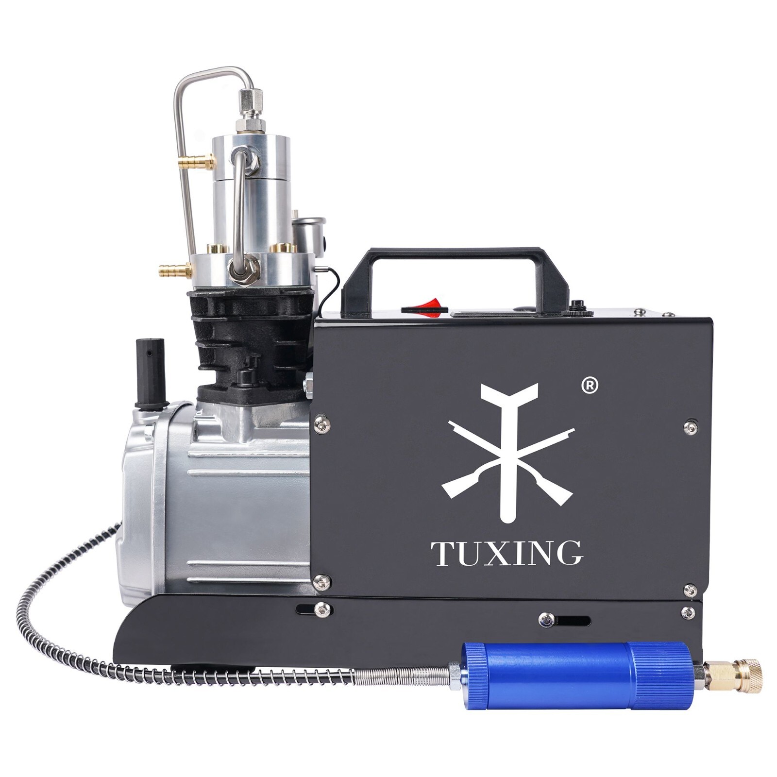 TUXING 4500Psi/300Bar Pcp Air Compressor Auto Stop High Pressure Air Pump 110V