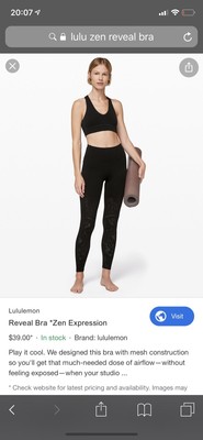 lululemon reveal bra