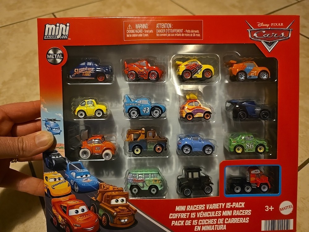 Disney Pixar Cars Mini Racers 15-Pack Collection with Jocko Flocko Mack Lizzie and More
