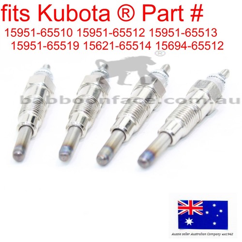 fits 4 x Kubota Glow Plug 15694-65512 KH-012 KH014 KH-5 KH-8H-2 KH-18-2 KH-31 - Bild 6 von 9