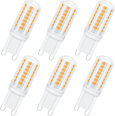 6er-Pack G9 LED-Lampen 3W (entspricht 40W Halogen) 2700K Warmweiß, 450lm