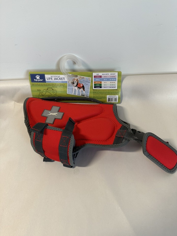 NEW TOP PAW NEOPRENE LIFE JACKET SMALL FOR DOGS 1530 LBS POOL BOATING