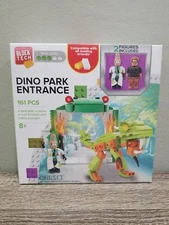 NEW BLOCK TECH DINOSAUR DINO PARK ENTRANCE 161 PIECE SET COMPATIBLE W/ LEADING 