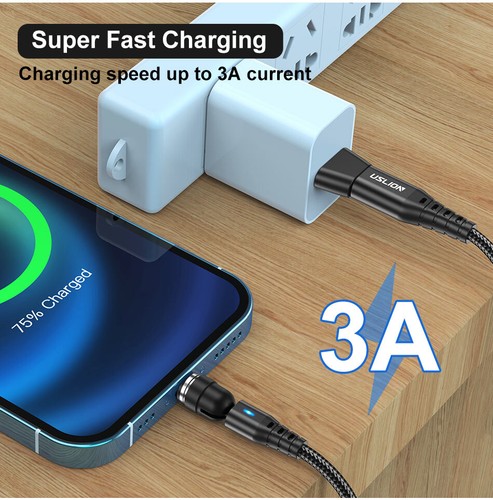 6‑in‑1 Magnetic Fast‑Charge Cable – USB‑C + Micro‑USB + IOS, 3 A PD 60 W - Picture 5 of 19