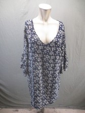 NWT Belongsci Size 2 Womens Multicolor Scoop Neck Bell Sleeve Sheath Dress 170