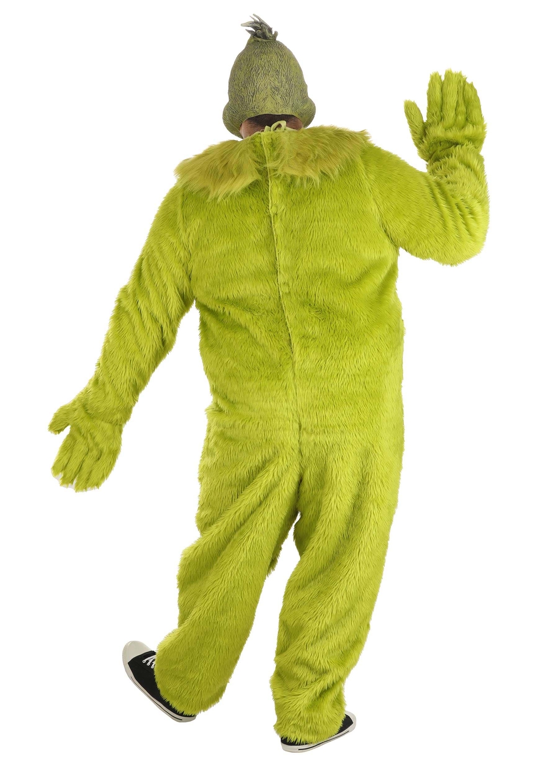 The Grinch Adult Plus Size Deluxe Jumpsuit with Latex Mask image 6