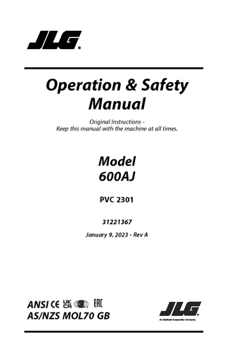JLG Boom Lifts MANUALS OWNERS SERVICE PARTS Lists Schematics Maintenance Safety - Picture 118 of 233