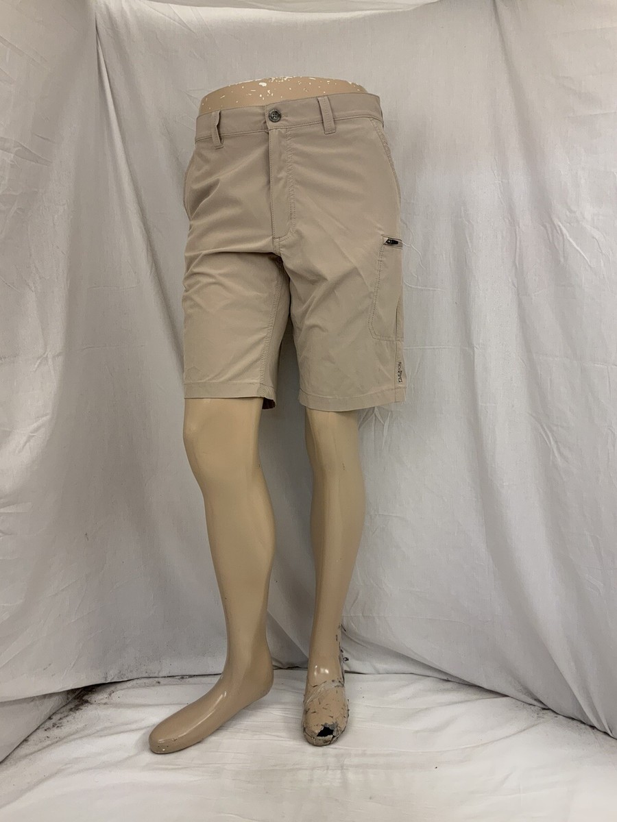 Eddie Bauer Shorts 32 Brown Flat Front Poly Stretch Hiking