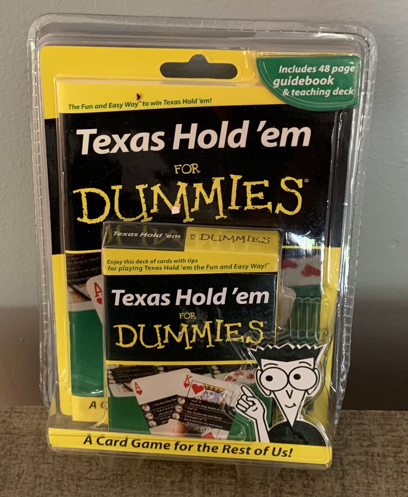 Texas Hold 'em for Dummies Card Game Guidebook & Teaching Deck New