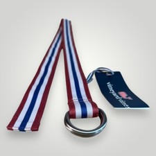 Vineyard Vines Boys Edgartown Stripe D-Ring Mariner XL Belt - USA Patriotic     