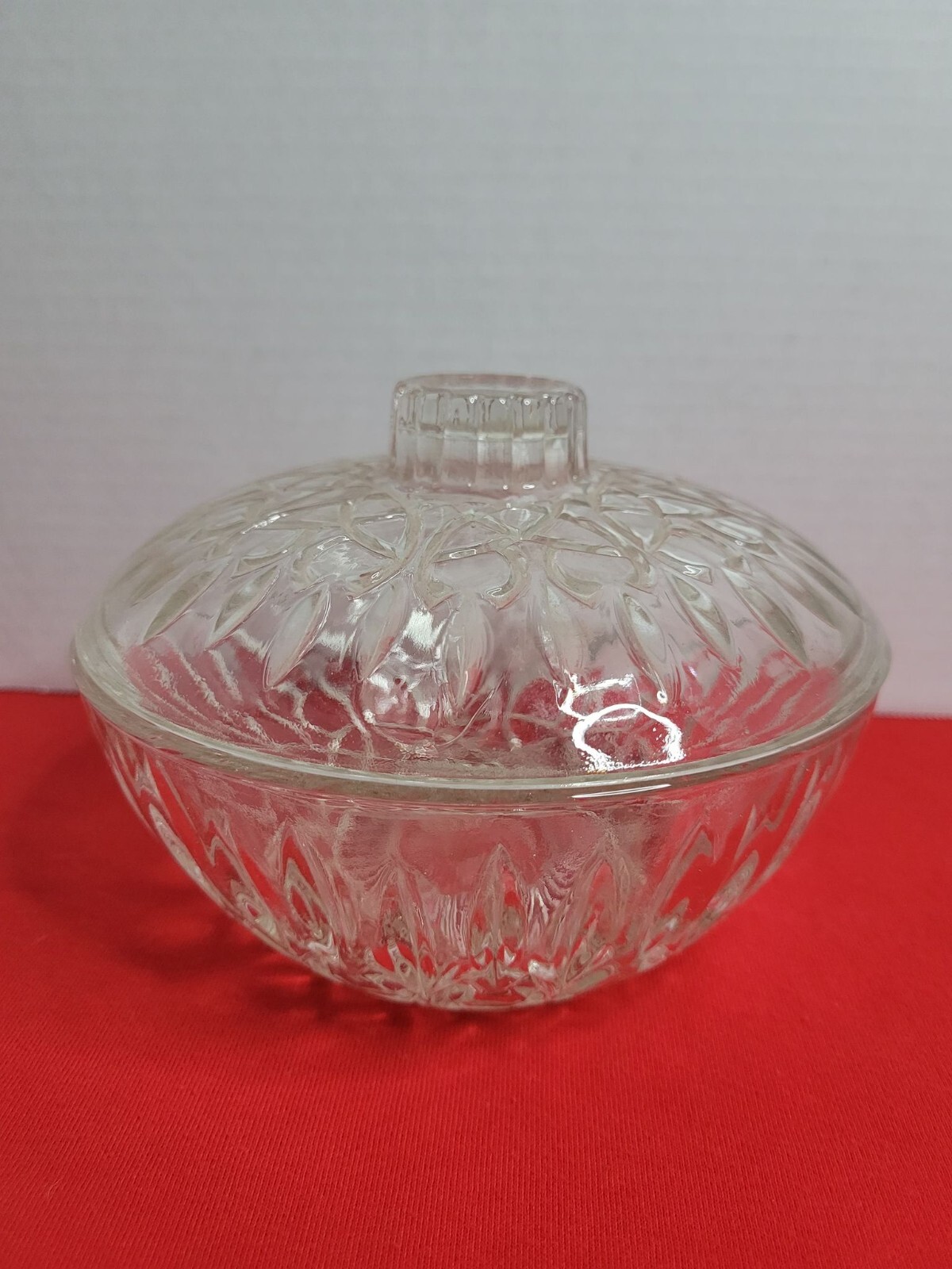 Pasari Pressed Glass Candy Dish with Lid eBay