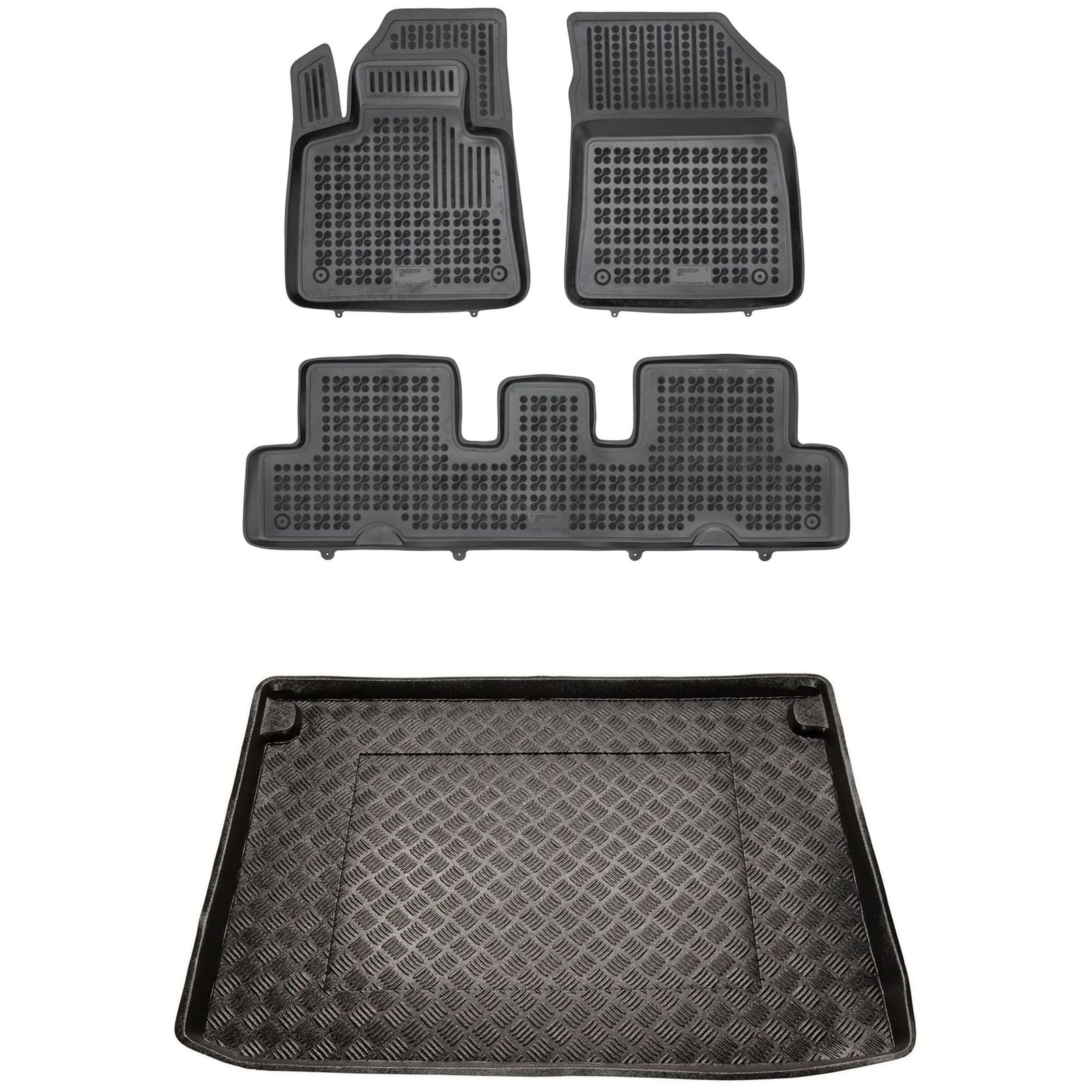 Tapis de coffre PE et tapis de sol auto pour Citroën C4 SPA en noir