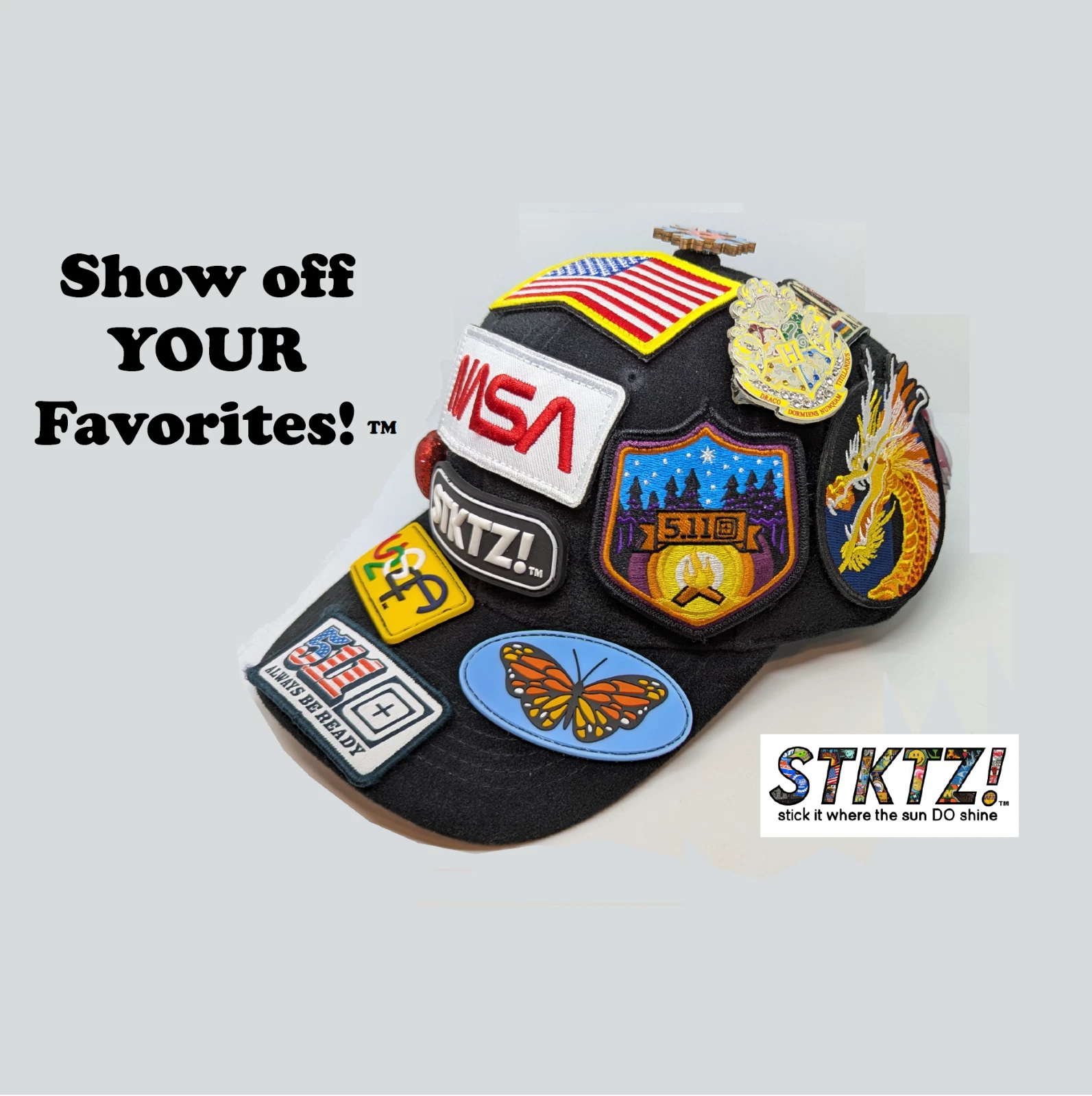 All Tactical Cap lets you show off your favorites and change when you want!