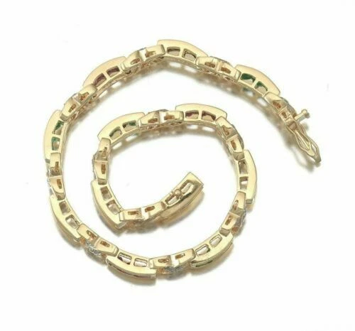 5.00 Ct Princess Cut Lab-Created Diamond Yellow Gold Plated Tennis Bracelet - Image 4 of 4