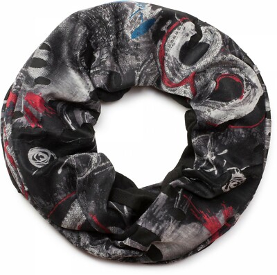 Loop Schlauchschal im Splat Style mit Zeichen, Destroyed Vintage Kleckse Muster