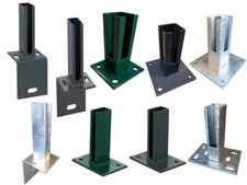 Fussplatte L-Winkel Dübelplatte Bodenplatte Montagefuss Doppelstabzaun Adapter