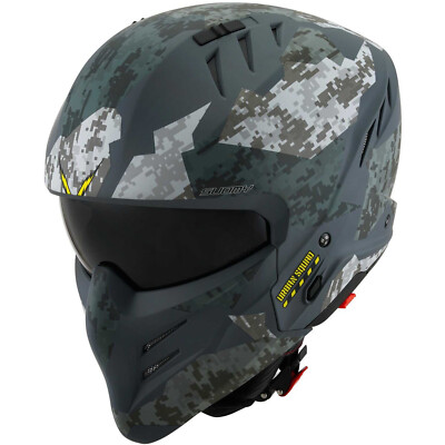 Motorcycle Helmet Suomy Armor Urban Squad Camouflage Matte Grey Size L Naked
