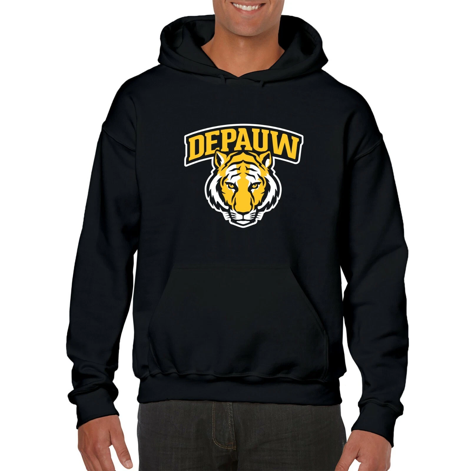 Depauw Tigers Arch Logo Hoodie