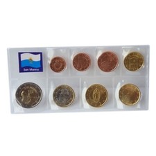 SAN MARINO MIX 2017/25 NEW DESIGN SERIE 8 MONETE EURO  IN BLISTER FDC BU UNC
