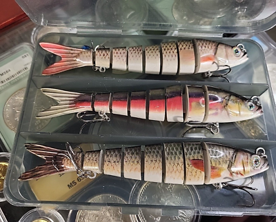 Fishing Lures for Bass Trout Multi Jointed Swimbaits Slow Sinking TRUSCEND | eBay Fishing Lures for Bass Trout Multi Jointed Swimbaits Slow Sinking TRUSCEND | eBay