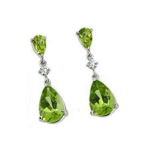 Butterfly Dangle/Drop Green Fine Earrings