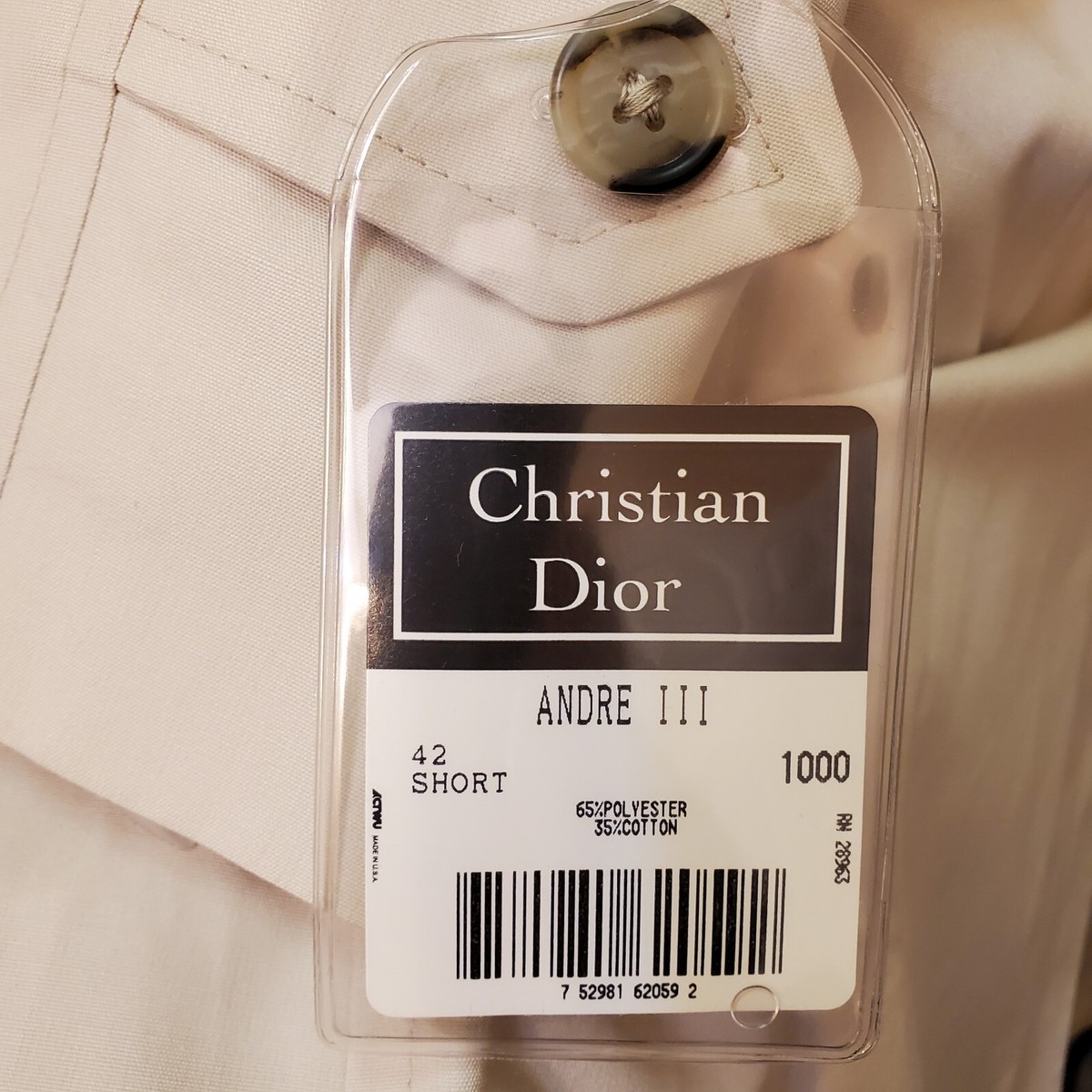 AUTHENTIC CHRISTIAN DIOR MONSIEUR ANDRE III TRENCH COAT MEN'S 42S