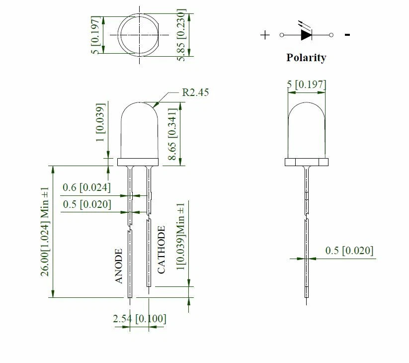 1,8mm 2mm 3mm 4,8mm 5mm LED AUSWAHL mit Widerstand klar matt auto RGB weiß - Bild 4 von 4