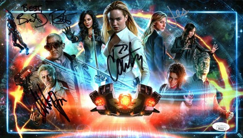 DC Legends of Tomorrow 8x14 Signed Photo Poster Cast x4 JSA Certified Autograph - Afbeelding 1 van 2