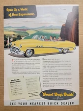 Nostalgic Original 1950's 1951 Print Ad Buick Smart Buy's Buick Convertible 