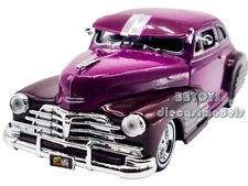 1948 CHEVROLET AEROSEDAN FLEETSIDE LOWRIDER PURPLE GET LOW 1/24 MOTORMAX 79027PU