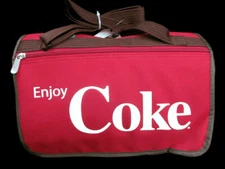 Coca-Cola PicnicTime Silkscreen Blanket Tote Red and Striped Enjoy Coke