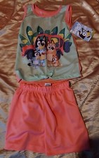 Brand New Rare BLUEY 4T Girls Short Set W W L K