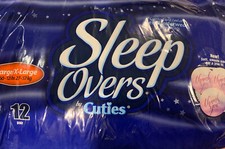 4 Packages Sleepovers by Cuties- 48 Count- Size Large/X-Large case