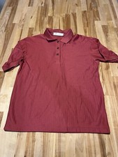 Vintage HALEY SPORTS Men's Golf Polo Shirt USA Made Size Medium Red 127