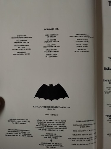 DC Archives The Dark Knight Vol. 1 Batman #1-4 HC 1992 primera impresión vintage - Imagen 5 de 13