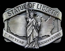 Statue Of Liberty 100 Year Anniversary Patriotic Siskiyou Vintage Belt Buckle