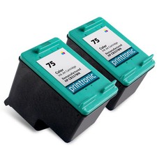Recycled HP 75 (CB337WN) Color for HP PhotoSmart D5360 OfficeJet J6480 2PK
