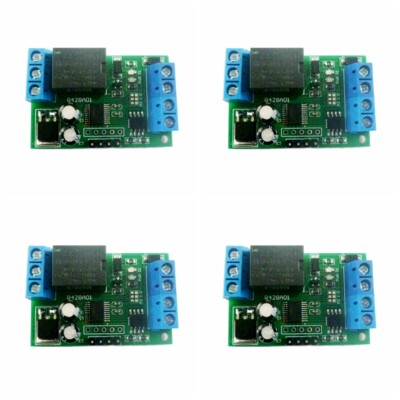 4 PCS mini DC 12V RS485 Delay Relay Module Modbus-Rtu Uart Switch Board
