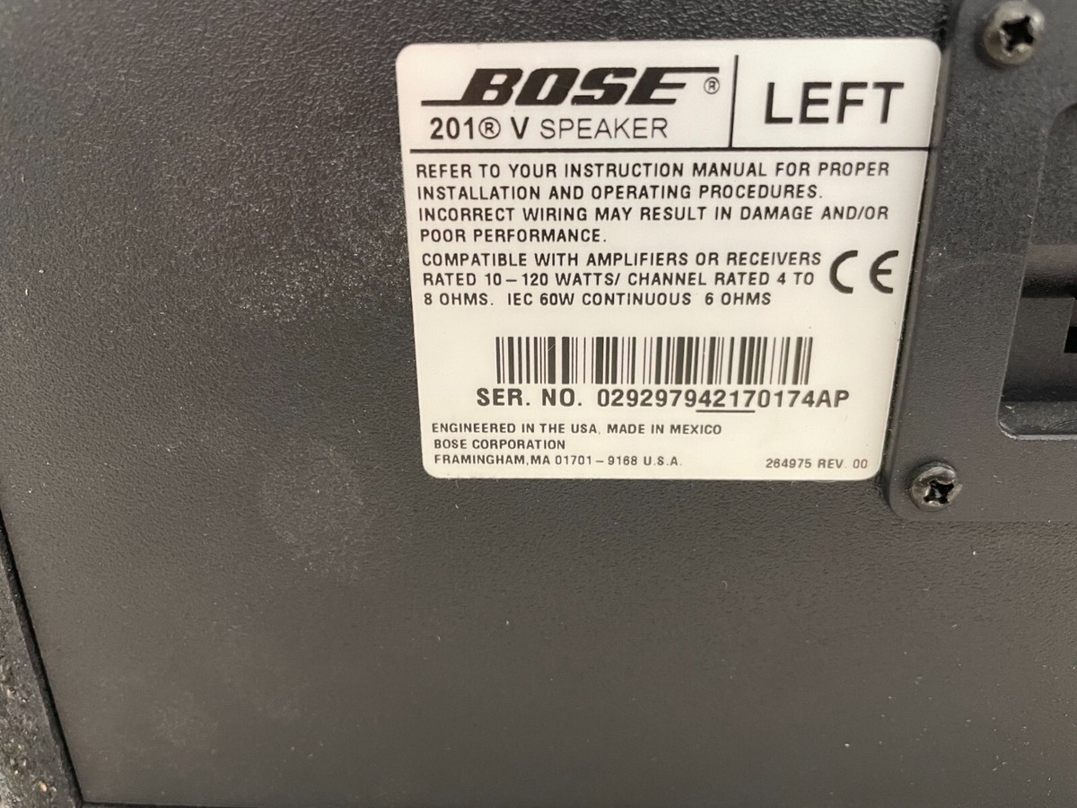 BOSE 201 Series V Bookshelf Right Speaker Tested & working two